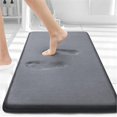 thumbnail image 4 of 20x31 ince Fluffy Foamed Slip Reducer Bath Rug, Machine Washable Area Bath Mat Rugs for Bathroom, Sky Blue, 4 of 8