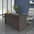 thumbnail image 2 of Studio C 60W x 43D Right Hand L-Bow Desk Shell in Storm Gray - Engineered Wood, 2 of 6