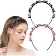 thumbnail image 1 of Plastic Comfort Double Layer Twist Plait Hairpin Hairbands Braided Hair band Styling Accessories for Women Girls, 1 of 5