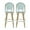 Light Teal/Bamboo Finish, variant on Cortina Wicker and Aluminum Outdoor 29.5 Inch Barstools, Set of 2, Black and Bamboo Finish