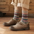 thumbnail image 4 of Calcetines térmicos para hombre, 5 pares de calcetines gruesos y cálidos de invierno, de lana transpirable, talla 37-44, 4 of 5