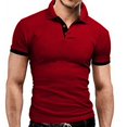 thumbnail image 1 of Men 1/3 Button T Shirt Turn Down Collar Short Sleeve Men Shirt Soft Stretchy For Leisure For Men ANGGREK Otros, 1 of 7