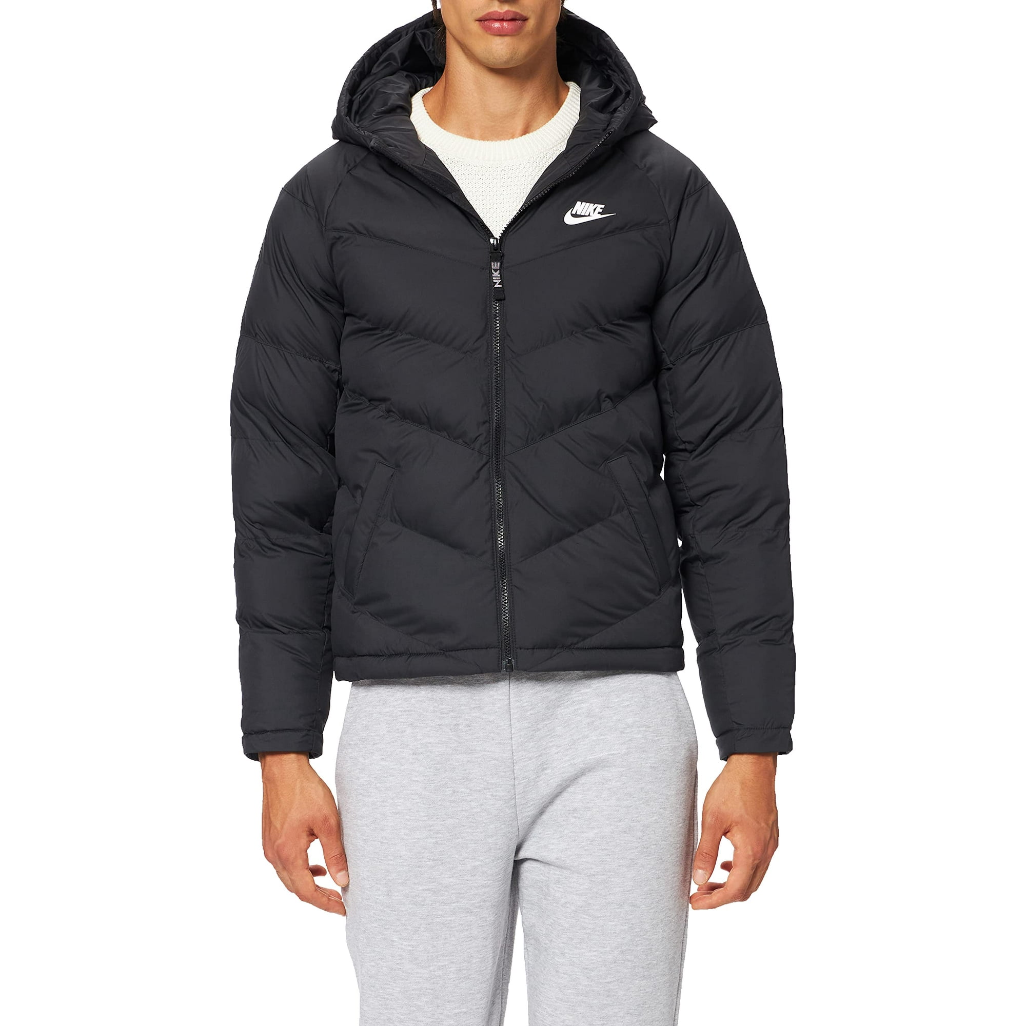 Nike Kids Sportswear Chevron Colorblock Puffer Jacket CU9157 010 Size M Walmart