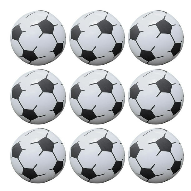 KAKOWELY 10 pelotas de playa inflables de fútbol para niños, divertidas pelotas de piscina para jugar al agua en verano