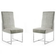 thumbnail image 2 of Manhattan Comfort Element 18.9" Velvet Dining Chair in Steel Gray (Set of 2), 2 of 9