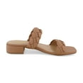 thumbnail image 4 of CUSHIONAIRE Women's Nan Two Band Braided Low Block Heel Slide Sandal +Memory Foam, 4 of 5