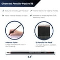 thumbnail image 2 of Premium Charcoal Drawing Pencils for Artists - 6 Pieces Soft Medium and Hard - Charcoal Pencils for Drawing, Sketching and Shading - Great Non Toxic Art Supplies Set for Adults and Kids, 2 of 4