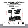 thumbnail image 4 of Outdoor Mobility Scooter for Senior, Heavy Duty Electric Scooters with 4 Wheel, Sliding Swivel Seat with Flip-Up Armrests for Adults, Easy Assembly, 300lbs, Grey, SS182, 4 of 8