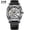 Silver shell black belt, variant on New Men's Watch with Double-Sided Hollow Design, Fully Automatic Mechanical, Vintage Engraved, Luminous Men's Wristwatch
