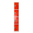 thumbnail image 2 of AdirOffice 72" 4-Compartment Steel Tier Key Lock Storage Locker in Red (4-Pack), 2 of 5