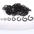 thumbnail image 1 of Collar de acero inoxidable con anillo abierto de oro y galvanoplastia para horno de vacío, pulsera, anillo de conexión negro, anillo único de retención de color de moda, 200 piezas, 1 of 1