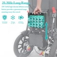 thumbnail image 4 of Reclining Foldable Electric Wheelchair,Electric Wheelchair for Adults Intelligent Power Wheelchairs Lightweight Portable All Terrain Motorized Wheelchair for Seniors-25 Mile Range-Support 300lbs, 4 of 16