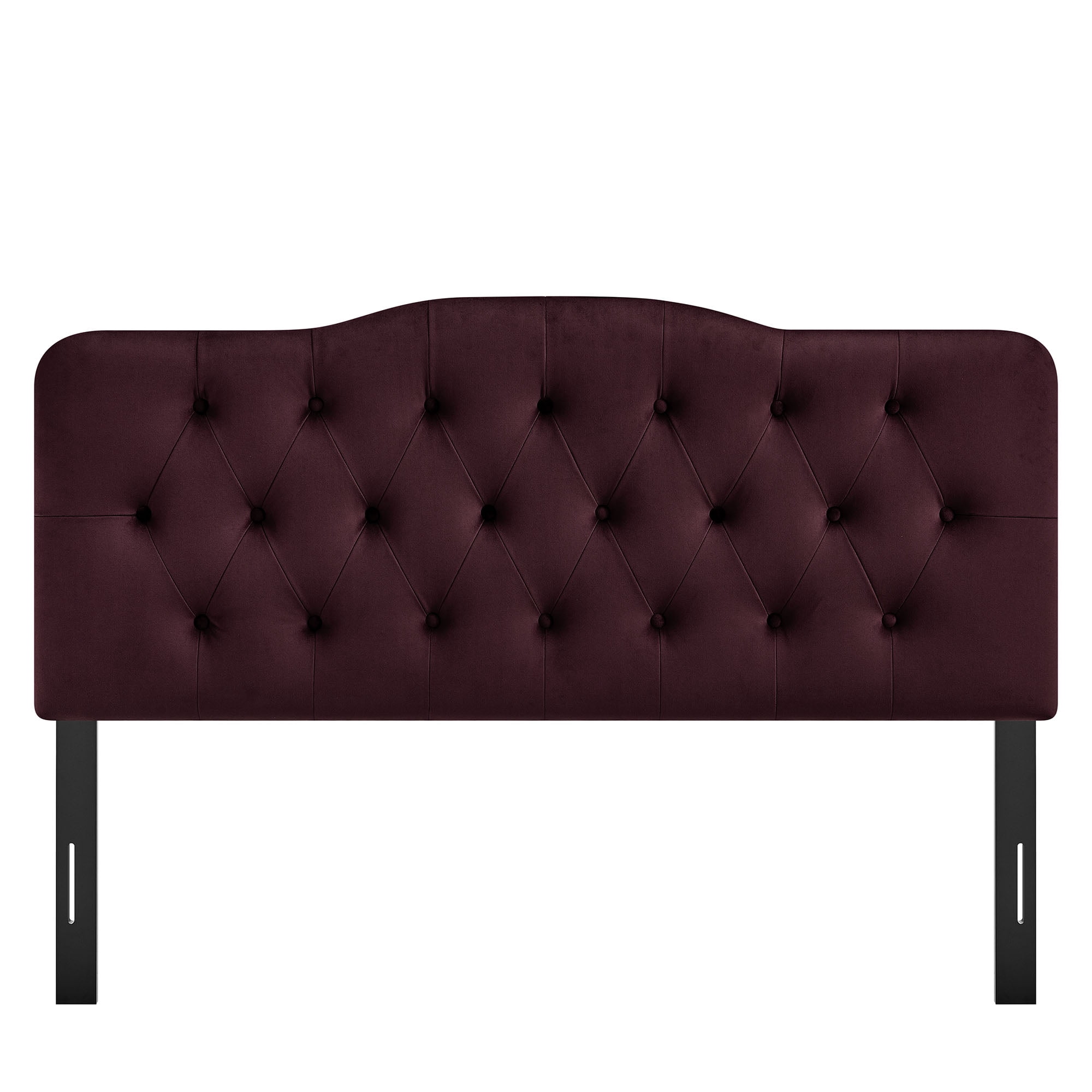 Annabel Stain-Resistant Performance Velvet Queen Headboard in Mulberry