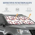 thumbnail image 4 of Bingfone Cherry Blossoms Print 2-Piece Sun Shade Front Windshield - Foldable Car Front Window Sunshades For Most Sedans Suv Truck - Large, 4 of 7