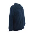thumbnail image 5 of Women's Full Zip Long Sleeve Lapel Fleece Jacket navy blue XXXXXL, 5 of 5