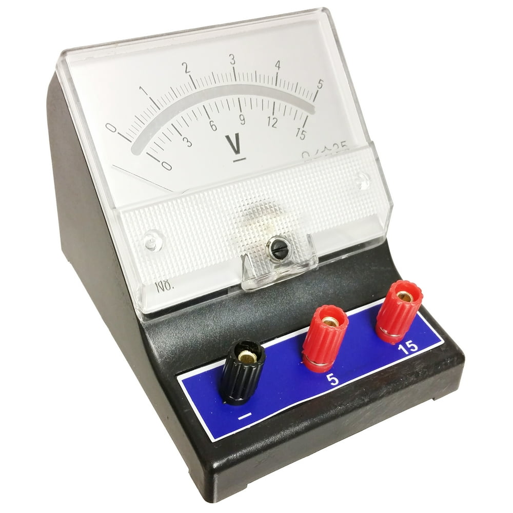 Analog Voltmeter, 0V to 5V, 0V to 15V; DC; Case of 40