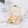thumbnail image 4 of 2 cajas pequeñas de madera con tapa, caja de regalo de madera sin terminar de 4,7'' x 4,7'' x 2'' con tapa de vidrio, caja pequeña para regalo y decoración del hogar, 4 of 5