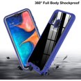 thumbnail image 4 of FYBTO Compatible with Samsung Galaxy A20 Case, Samsung A20 Case with Tempered Glass Screen Protector [2 Pack], 360 Full Body Shockproof Hybrid Bumper Crystal Clear Phone Cases Cover for A20, 4 of 5