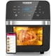 thumbnail image 1 of Horno freidora de aire Nuwave Brio, tamaño familiar extragrande de 15,5 cuartos, kit de brocheta y cesta de asador SS, potente 1800 W, controles de temperatura de 50 F-425 F, termómetro inteligente in, 1 of 5