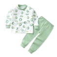 thumbnail image 5 of Conjunto de ropa interior cómoda con abertura en los hombros para niños, ropa de otoño, pantalones de otoño, ropa de casa para bebé, pijamas para niños y niñas de tamaño pequeño y mediano, 5 of 5