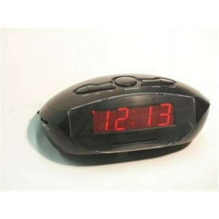 9 LED Alarm Clock Radio w/ 2 USB Plugs R-1634