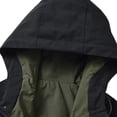 thumbnail image 4 of Men's Waterproof Work Jacket, Hooded Raincoat with Multiple Pockets for Outdoor and Casual Wear, Breathable Nylon Shell, 4 of 9