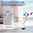 thumbnail image 6 of Electric Spin Scrubber, Cordless Cleaning Brush for Bathroom,Home, Extendable to 55”, Rechargeable Spin Brush with Adjustable Brush Head & 10 Attachments, 6 of 9