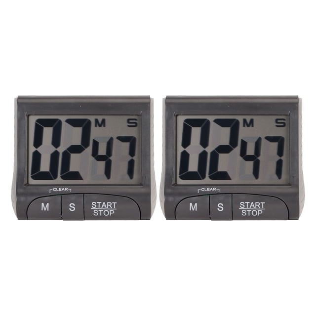 Temporizador digital magnético multifuncional de 2 piezas con pantalla grande para oficina y cocina.
