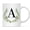 Letter A, variant on 11oz. Ceramic Coffee Tea Mug Gift, Garden Green Monogram Initial Letter W, 1-Pack, for Her, Birthday Christmas Ideas, Mom, Daughter, Family, Friend Bridesmaids, Coworker, Includes Gift Box