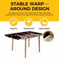thumbnail image 4 of Black Gnomes Christmas Table Cloths for 6 Foot Rectangle Tables, Xmas Ball Gifts Snowflake Patio Waterproof Elastic Fitted Tablecloths, Washable Rectangular Table Cover for Camping, 4 of 8