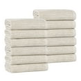 thumbnail image 2 of Superior Destin Viscose Cotton Blend Medium Weight Face Towels Washcloths, Set of 12, Beige, 2 of 11