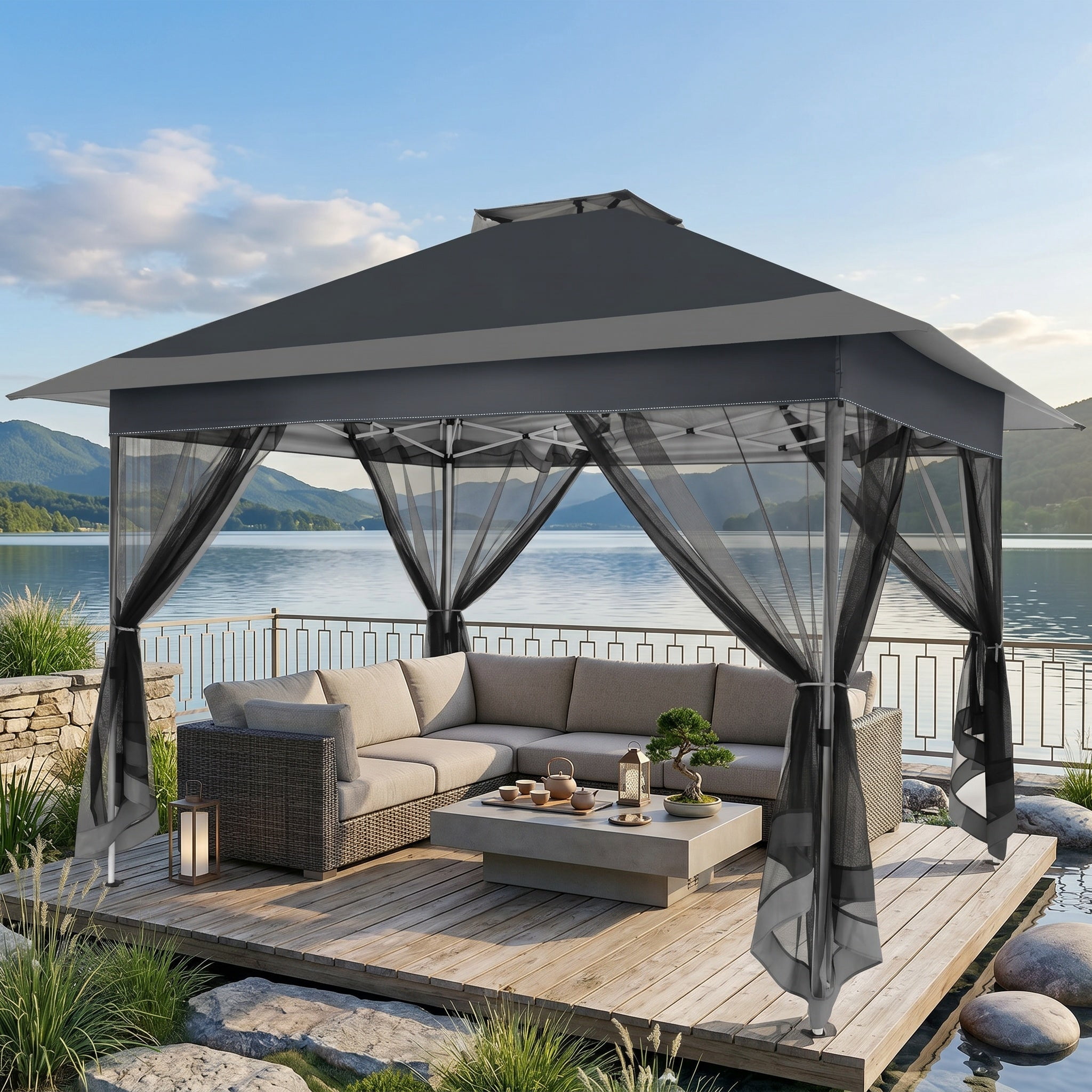 Harley-Davidson Bar & Shield Freestanding Outdoor Canopy, 10' x 10