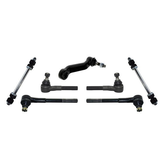 7 Pc Front Inner & Outer Tie Rod Ends, Pitman Arm, Sway Bar Links, Suspension Kit Compatible with 2WD Models