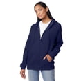 thumbnail image 4 of Sudadera con capucha Hanes Full-Zip Eco-Smart para hombre Azul Marino XXL, 4 of 7