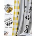 thumbnail image 3 of Sunflowers Kitchen Curtains Yellow Floral Botanical Checkered Farmhouse Cafe Short Curtains for Bathroom Blackout Window Curtain Small Window Treatment Drapes for Bedroom Living Room 42"x45"x2, 3 of 9