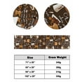 thumbnail image 3 of Bed Runner Scarf Queen Size, Coffee Stain Bed Runners & Scarves for Foot of Beds, Brown Retro Coffee Theme Beans Latte Tea Cup Decorative Bedding Runner Scarf for Hotel Home Bedroom, 3 of 6