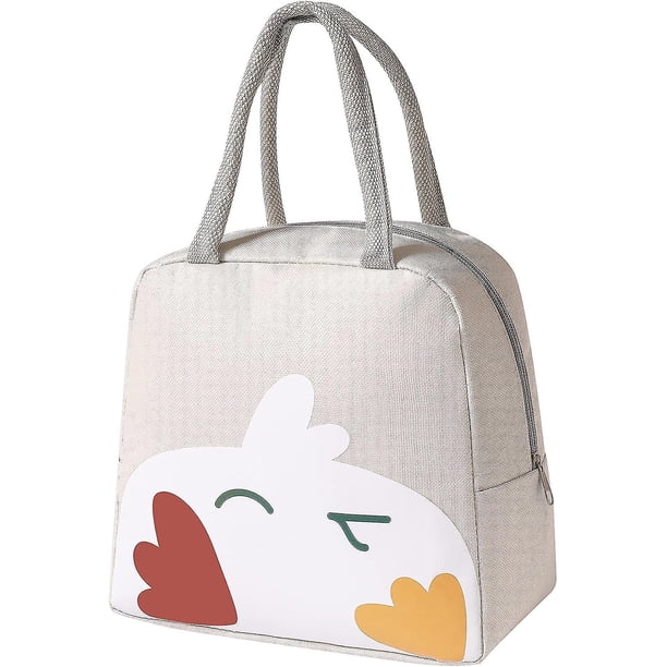 Bonitas bolsas de almuerzo para mujer, modernas loncheras, organizador de almuerzo térmico impermeable, bolsa de mano con aislamiento para almuerzo (azul marino)
