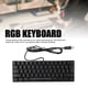 thumbnail image 3 of Teclado Gaming Con Cable, 61 Teclas, Retroiluminación Rgb, 8 Colores Individuales, Teclado Mecánico 60%, Anti-Ghosting, Alta Velocidad De Respuesta, Diseño Ergonómico, 3 of 7