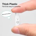 thumbnail image 3 of Unique Bargains 50pcs Spring Cord Locks Plastic End Clip Stoppers Fastener Double Holes Rope Toggle Slider, White, 3 of 7