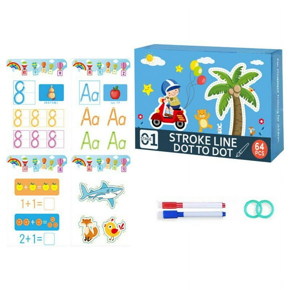 Wipe Clean Workbook Alphabet Numbers Preschoolers Handwriting Workbooks Kids Reusable Handwriting Workbooks For Preschools Addition subtraction 36 pages