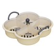 thumbnail image 3 of TISHITA Appetizer Platter Dried Fruit Tray Snack Serving Plate Dishes Candy and Nut Serving Platter for Cakes Home Table Dinner Table Black Handle, 3 of 8