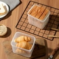 thumbnail image 5 of Storage & Organization Clearance! Airtight Bread Storage Containers Bread Box Plastic Reusable Loaf Cake Clear Bread Dispenser Fresh Bread Organizer Bin, 5 of 6
