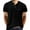 Black, variant on Mens Shirts Summer Men Short Sleeve Casual Fashion Round Neck Pullover Buttons T Shirt Blouse