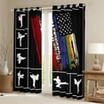 thumbnail image 2 of Castle Fairy Adults Female Men Taekwondo Gamer Curtains Pack of 2 (42x84 Each),Abstract Graffiti USA Flag Curtains Blackout,Sport Theme Bedroom Curtains,Microfiber Bedroom Decor, 2 of 6