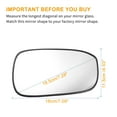 thumbnail image 3 of Unique Bargains 1 Pcs Car Rearview Right Side Heated Mirror Glass Replacement W/ Backing Plate for Honda Accord 2003-2007, 3 of 7