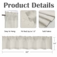 thumbnail image 4 of Chyhomenyc Natural Valance for Windows, Blackout Curtain Valance for Living Room/Bedroom/Kitchen/Bathroom, Rod Pocket Privacy Small Window Valance, 60Wx14L, 1PC, 4 of 8