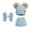 Light Blue, variant on JSGEK Children's Hats Winter Outdoor Warmth Three-piece Set For Boys And Girls With Fleece Ear Protects Pullover Caps Wool Knitted Woolen Caps Beige Free Size