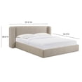 thumbnail image 2 of TOV Furniture Babette Tan Boucle King Bed, 2 of 9