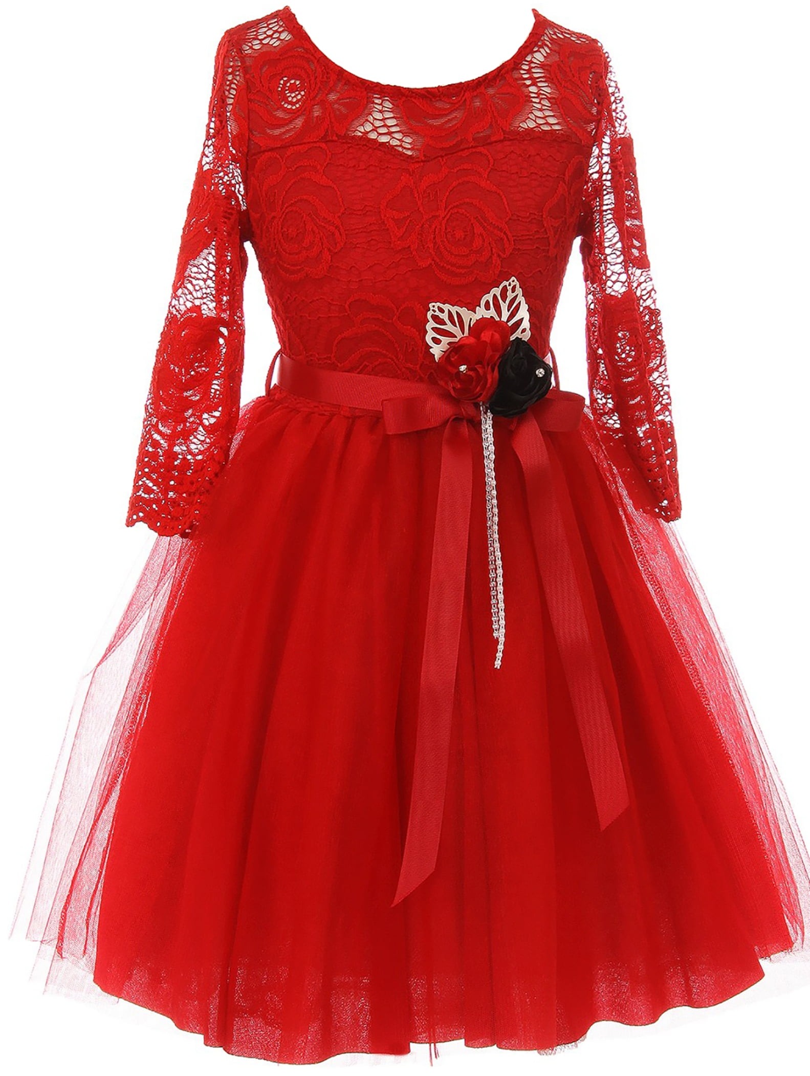 red little girl dress