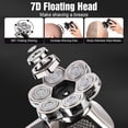 thumbnail image 2 of Obacre  7D Head Shavers for Bald Men, Waterproof Wet or Dry Electric Razor for Men/Women, 5-in-1 Detachable Head Shaver, Grooming Kit, LED Display/Type-C Charge, Travel-Friendly, Portable-Steel Gray, 2 of 7